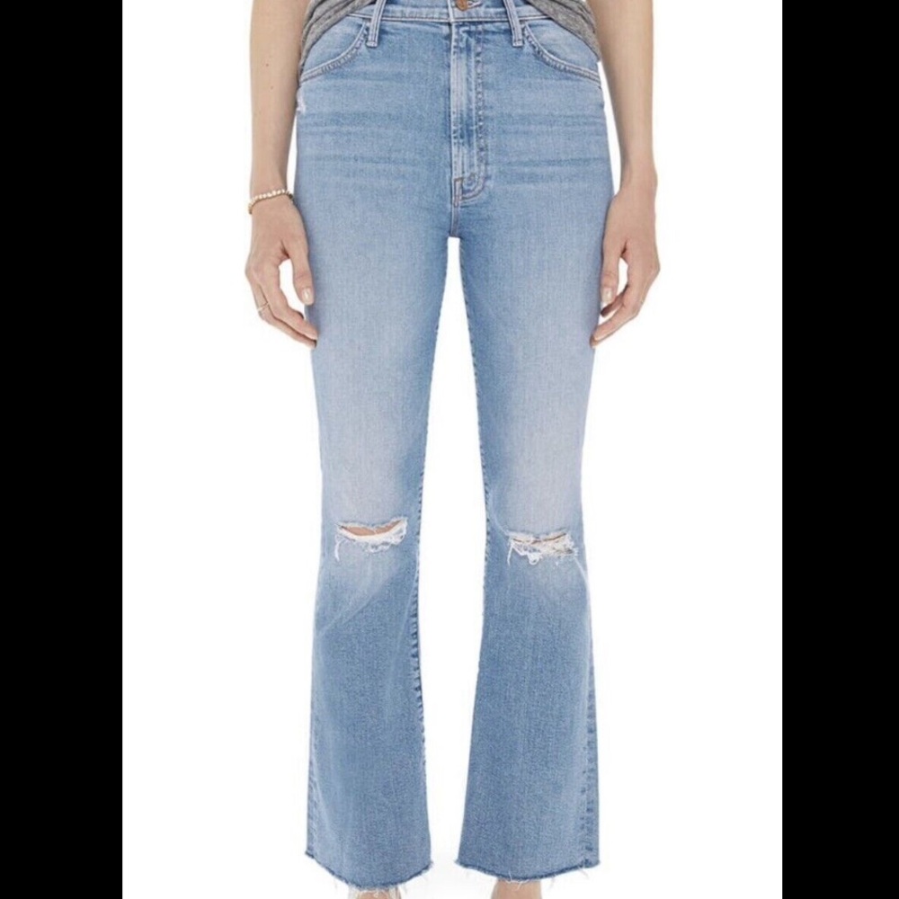 MOTHER Denim Hustler Ankle Fray Jeans